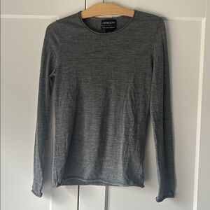 Cynthia Rowley fine merino wool crew neck grey sweater. Size small.